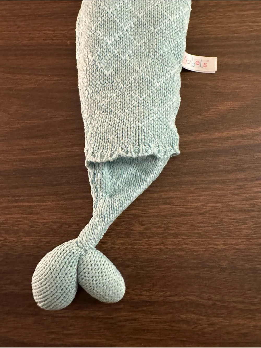 Zubels Knit Mermaid Plush Doll 16” Pink Blue Cotton Stuffed Toy Baby Lovey